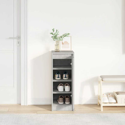 vidaXL Shoe Cabinet Concrete Grey 29.5x34x76 cm Engineered Wood
