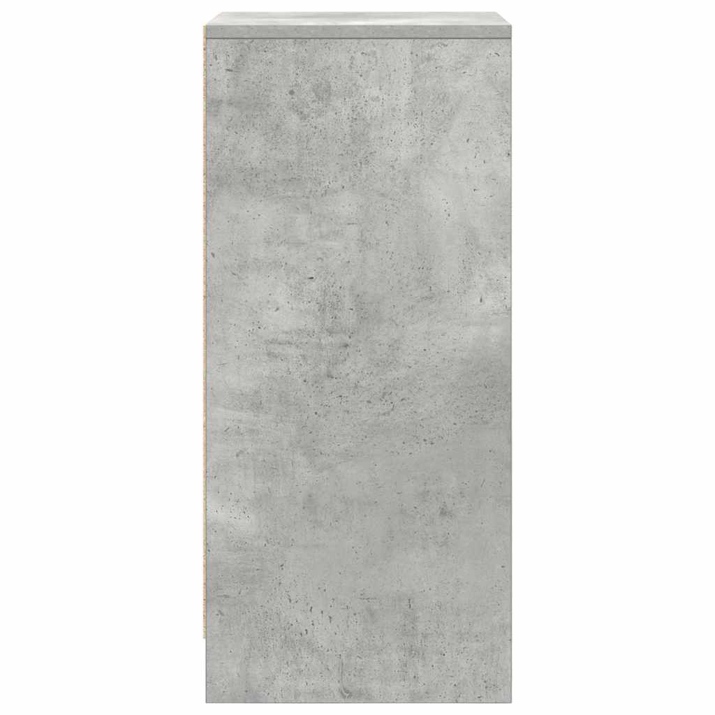 vidaXL Shoe Cabinet Concrete Grey 29.5x34x76 cm Engineered Wood