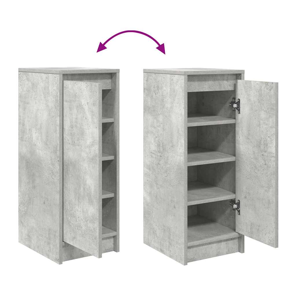 vidaXL Shoe Cabinet Concrete Grey 29.5x34x76 cm Engineered Wood