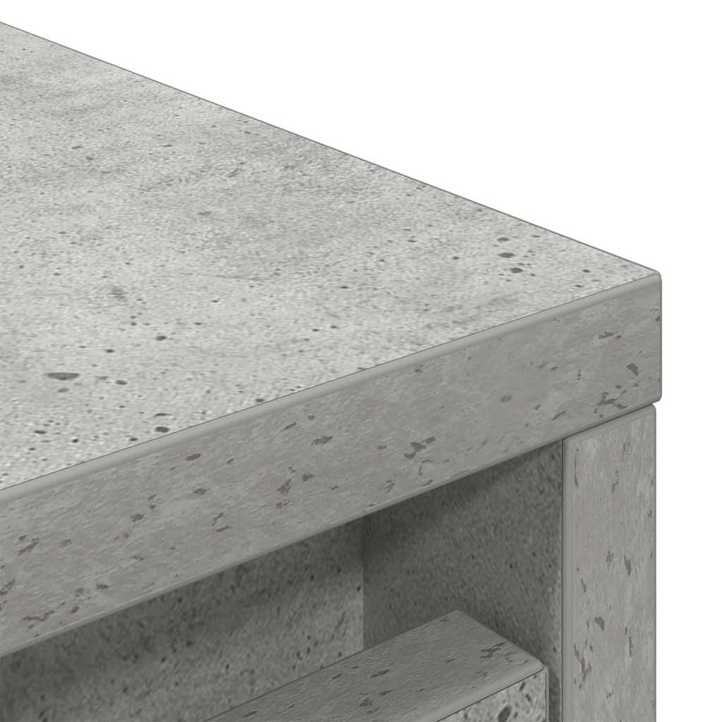 vidaXL Shoe Cabinet Concrete Grey 29.5x34x76 cm Engineered Wood