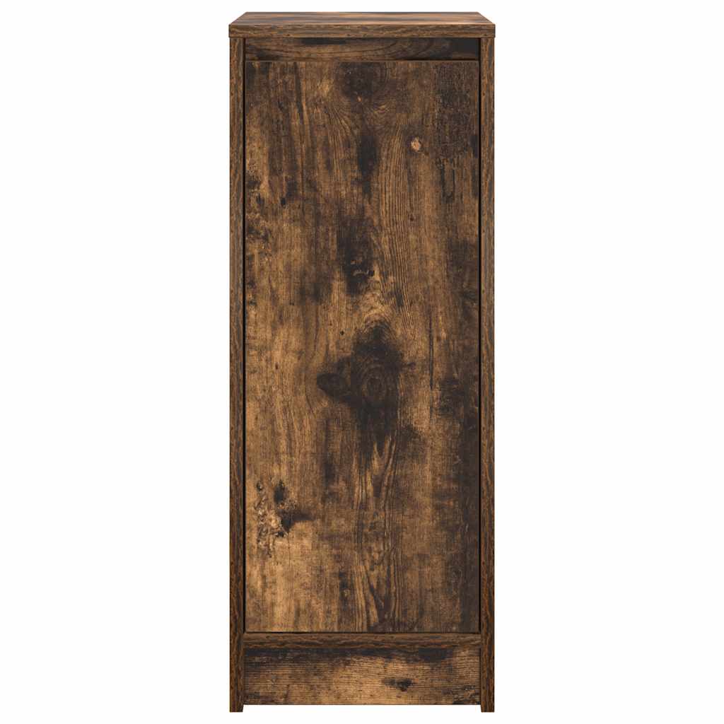 vidaXL Shoe Cabinet Smoked Oak 29.5x34x76 cm Engineered Wood