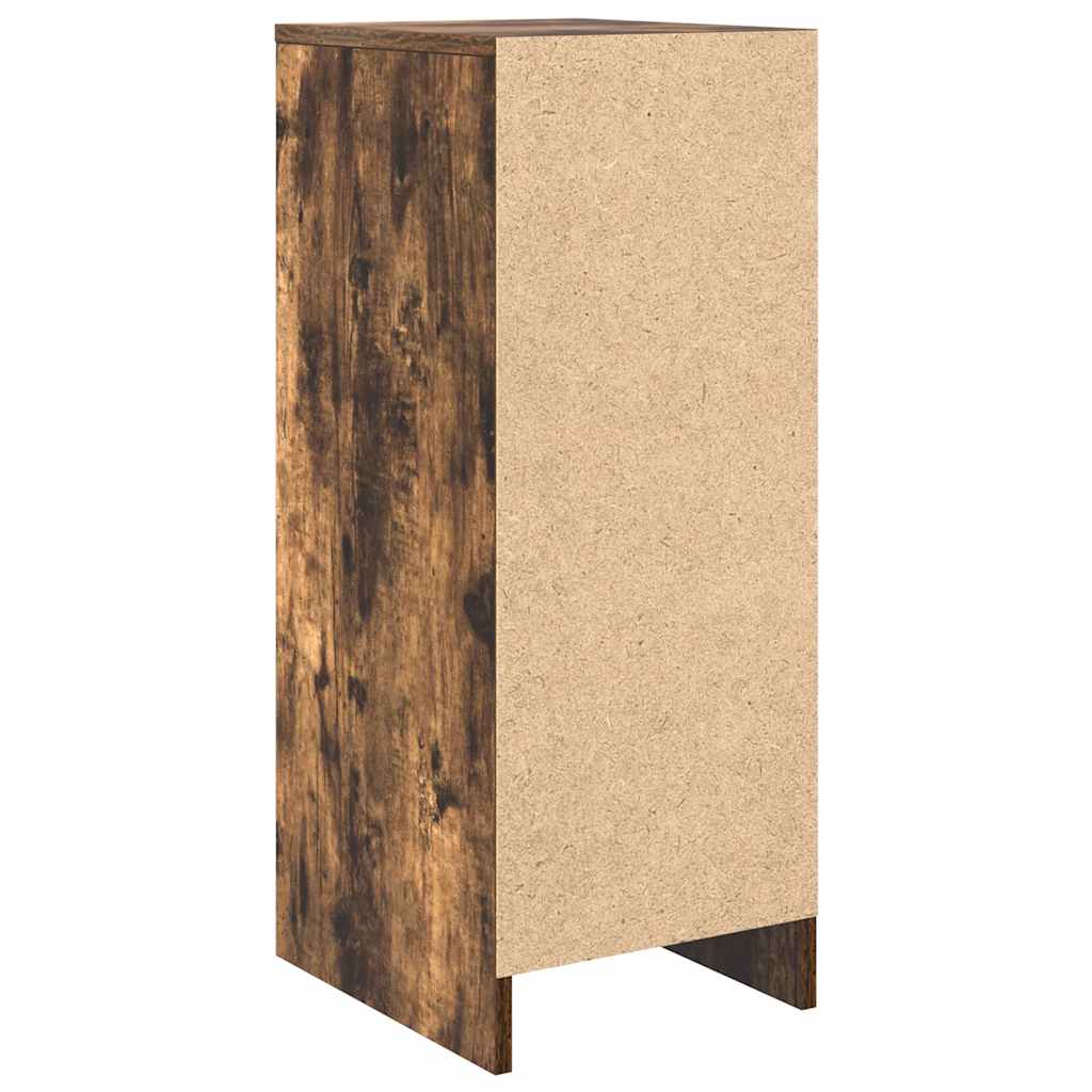 vidaXL Shoe Cabinet Smoked Oak 29.5x34x76 cm Engineered Wood