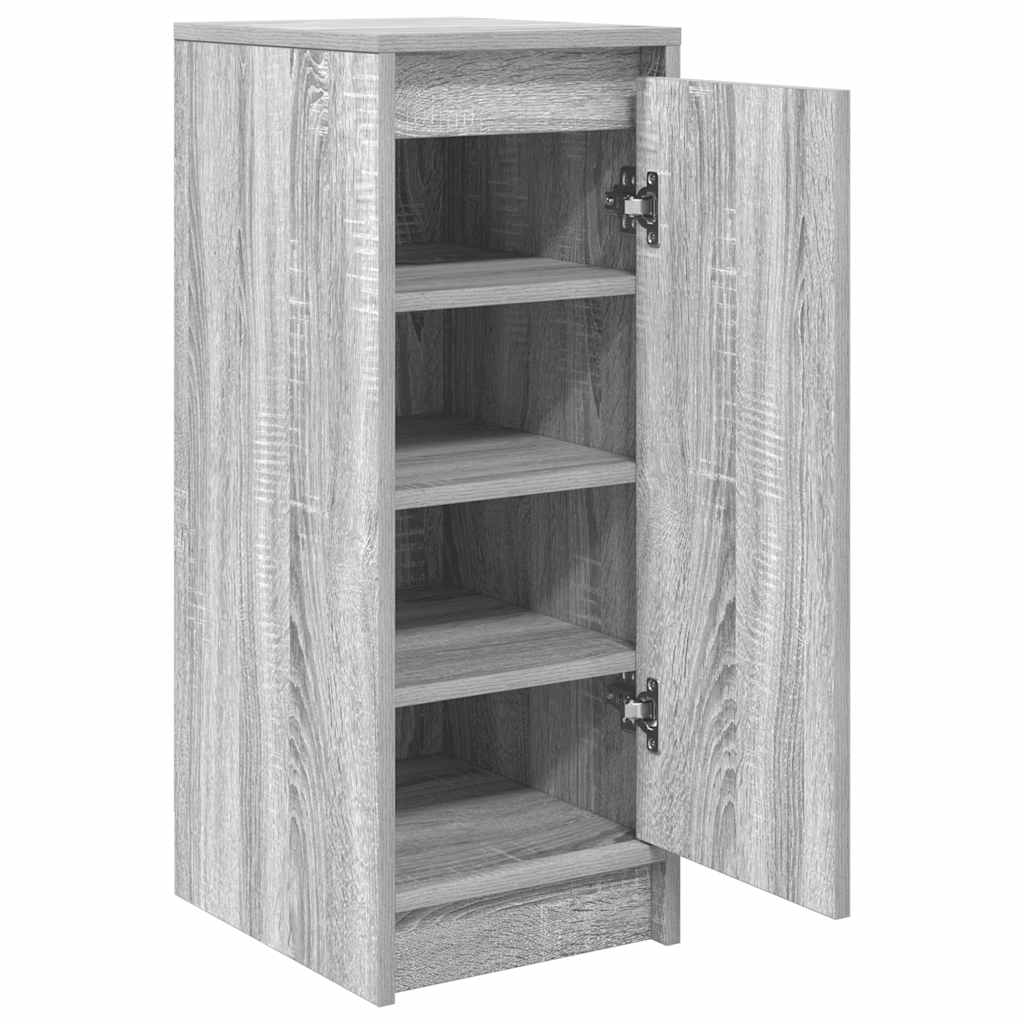vidaXL Shoe Cabinet Grey Sonoma 29.5x34x76 cm Engineered Wood