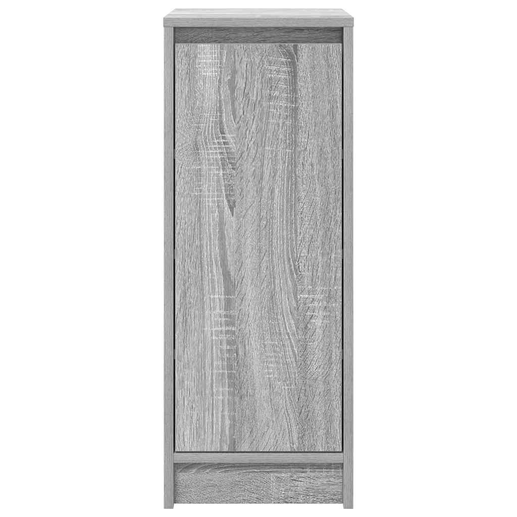 vidaXL Shoe Cabinet Grey Sonoma 29.5x34x76 cm Engineered Wood