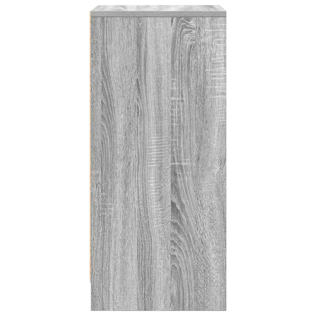 vidaXL Shoe Cabinet Grey Sonoma 29.5x34x76 cm Engineered Wood