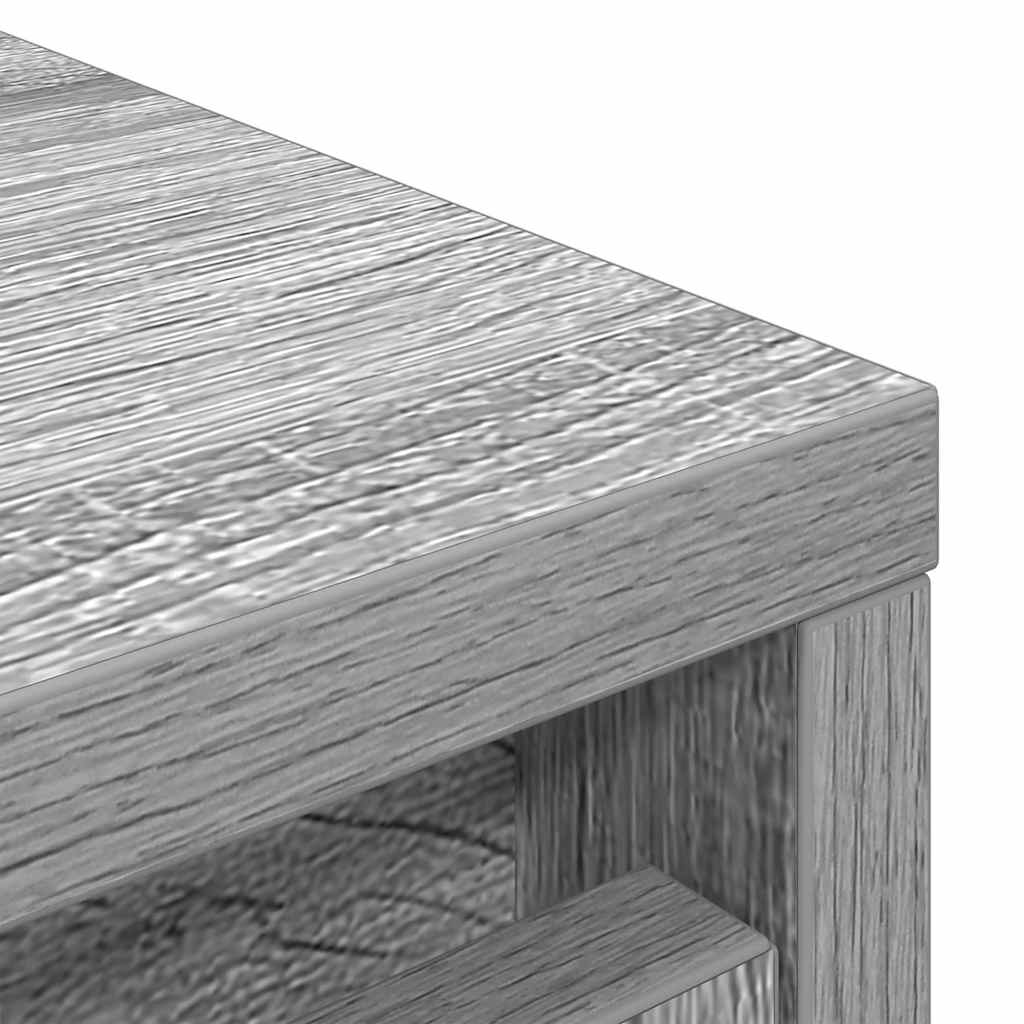 vidaXL Shoe Cabinet Grey Sonoma 29.5x34x76 cm Engineered Wood