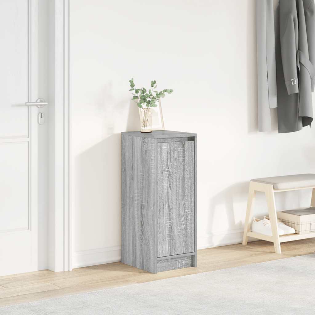 vidaXL Shoe Cabinet Grey Sonoma 29.5x34x76 cm Engineered Wood