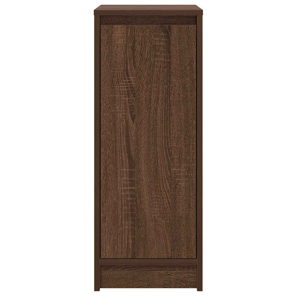 vidaXL Shoe Cabinet Brown Oak 29.5x34x76 cm Engineered Wood