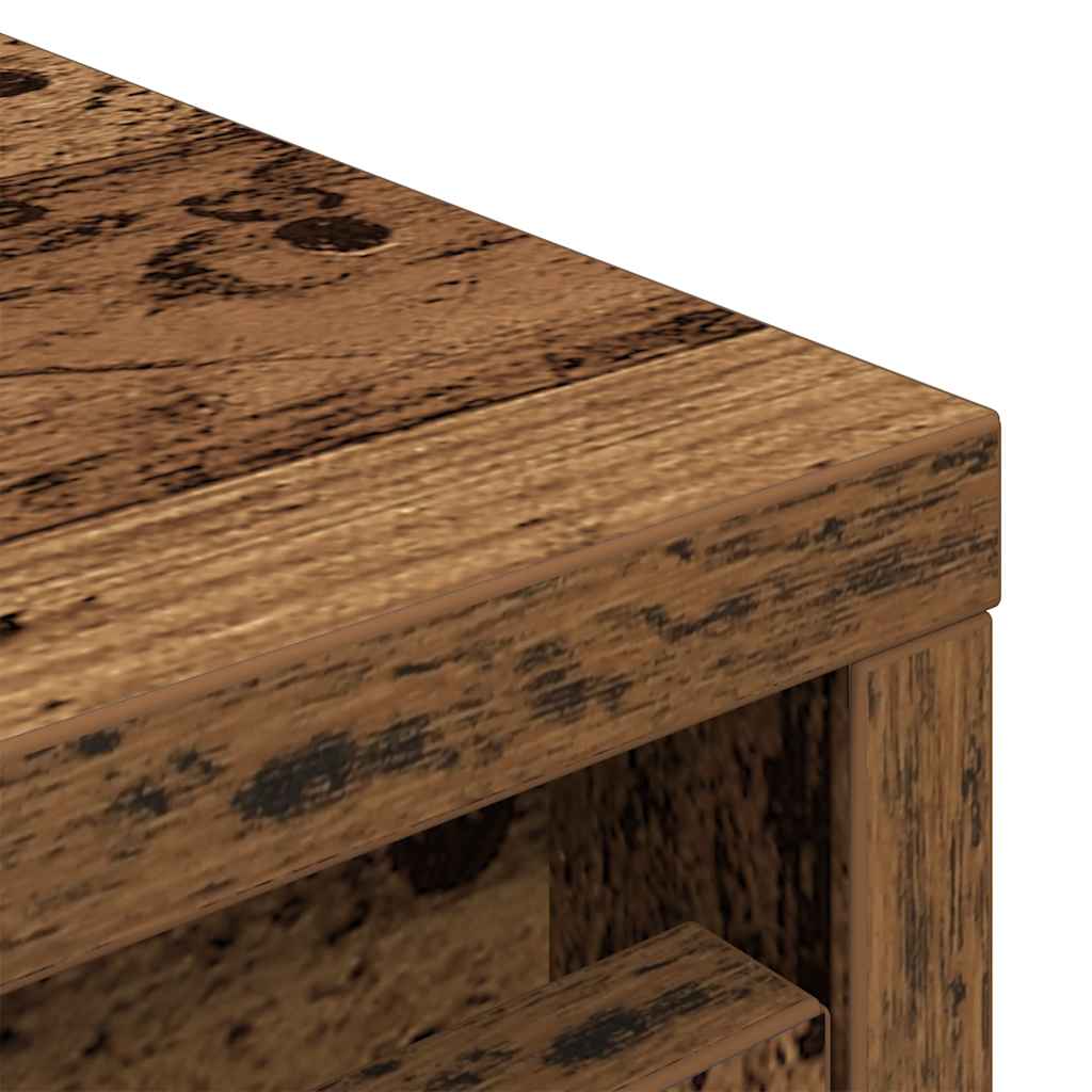 vidaXL Shoe Cabinet Old Wood 29.5x34x76 cm Engineered Wood
