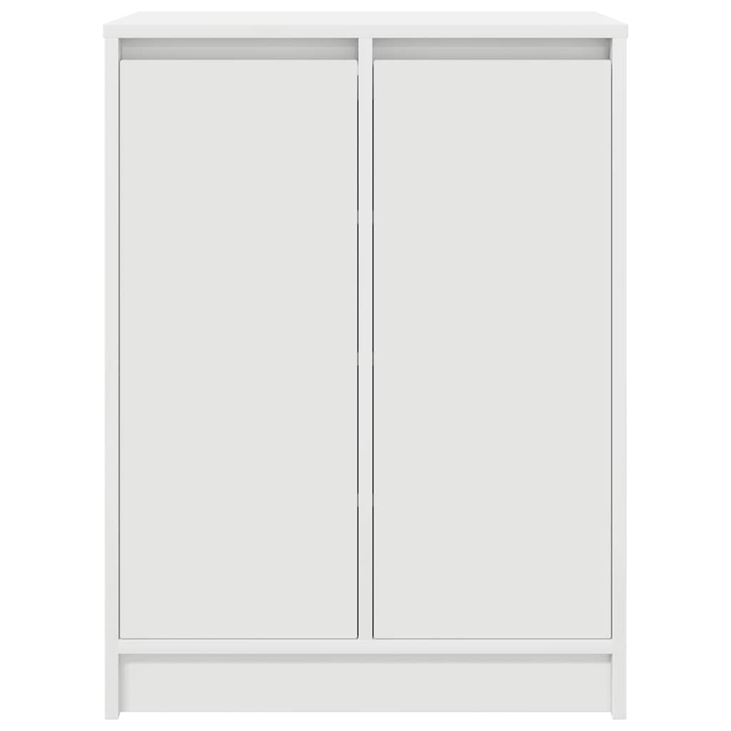vidaXL Shoe Cabinet White 57x34x76 cm Engineered Wood