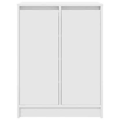vidaXL Shoe Cabinet White 57x34x76 cm Engineered Wood
