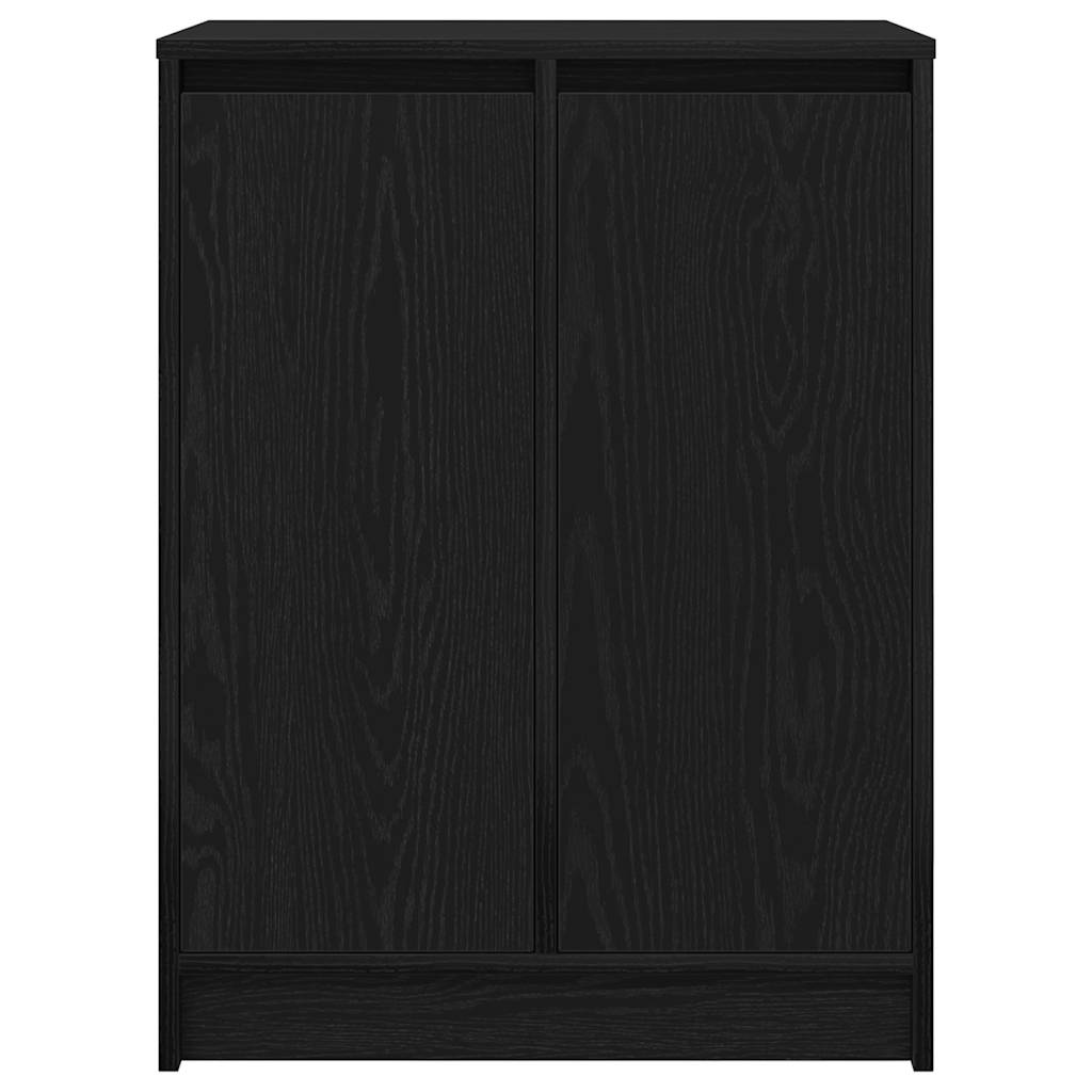 vidaXL Shoe Cabinet Black Oak 57x34x76 cm Engineered Wood