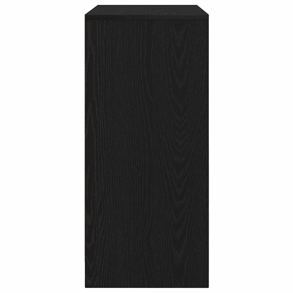 vidaXL Shoe Cabinet Black Oak 57x34x76 cm Engineered Wood