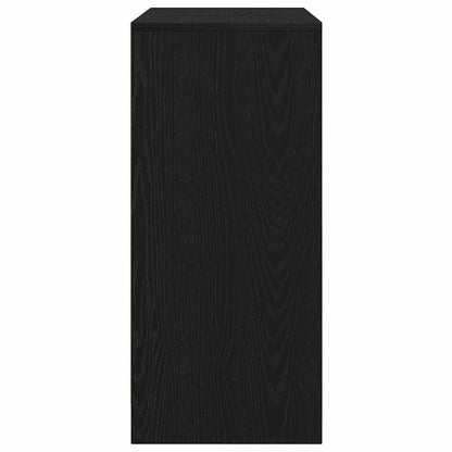 vidaXL Shoe Cabinet Black Oak 57x34x76 cm Engineered Wood