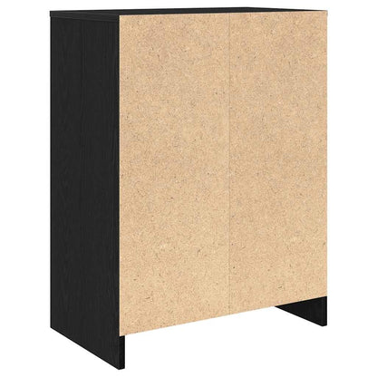 vidaXL Shoe Cabinet Black Oak 57x34x76 cm Engineered Wood