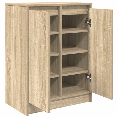 vidaXL Shoe Cabinet Sonoma Oak 57x34x76 cm Engineered Wood