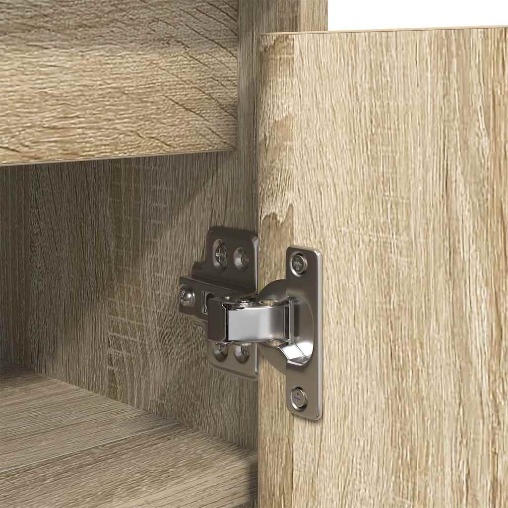 vidaXL Shoe Cabinet Sonoma Oak 57x34x76 cm Engineered Wood