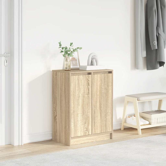 vidaXL Shoe Cabinet Sonoma Oak 57x34x76 cm Engineered Wood