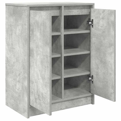 vidaXL Shoe Cabinet Concrete Grey 57x34x76 cm Engineered Wood