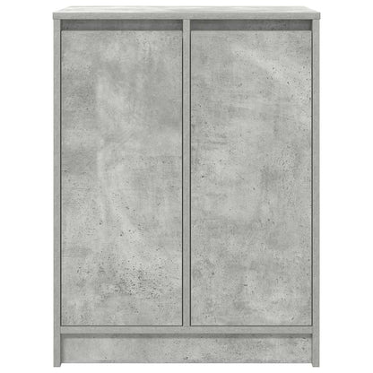 vidaXL Shoe Cabinet Concrete Grey 57x34x76 cm Engineered Wood