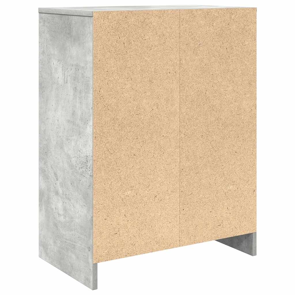 vidaXL Shoe Cabinet Concrete Grey 57x34x76 cm Engineered Wood