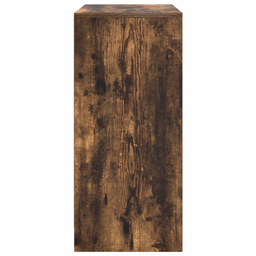 vidaXL Shoe Cabinet Smoked Oak 57x34x76 cm Engineered Wood