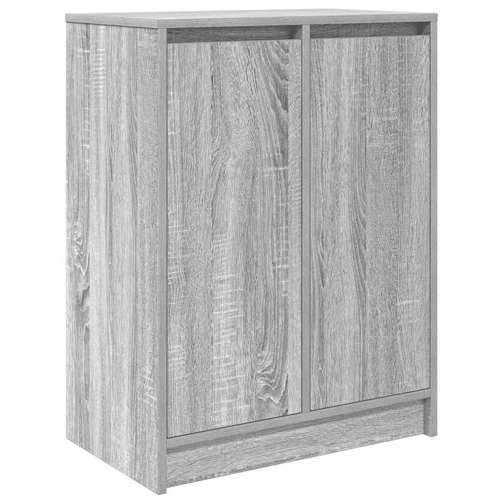 vidaXL Shoe Cabinet Grey Sonoma 57x34x76 cm Engineered Wood