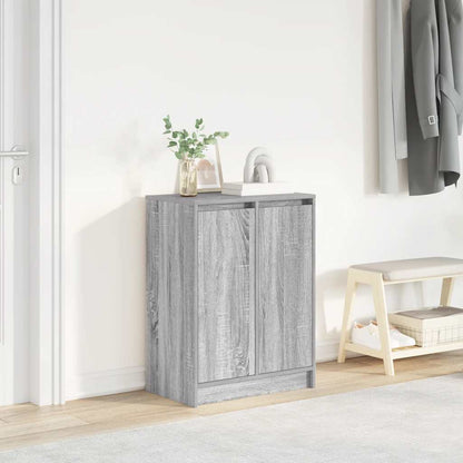 vidaXL Shoe Cabinet Grey Sonoma 57x34x76 cm Engineered Wood