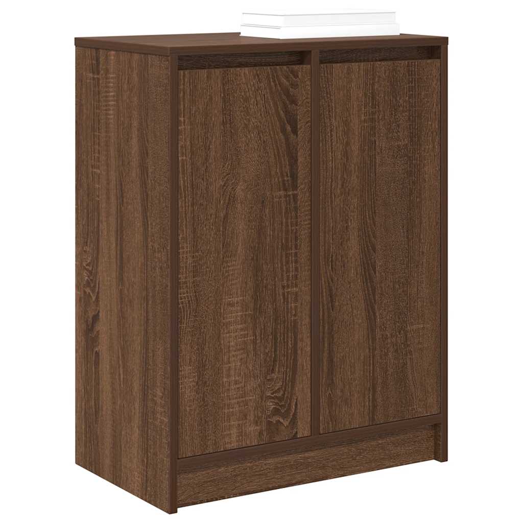vidaXL Shoe Cabinet Brown Oak 57x34x76 cm Engineered Wood