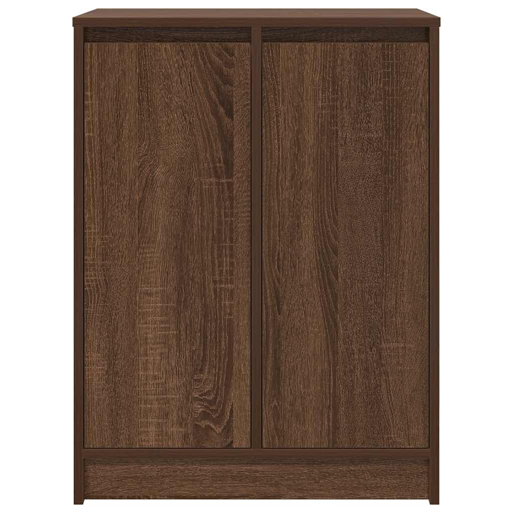 vidaXL Shoe Cabinet Brown Oak 57x34x76 cm Engineered Wood