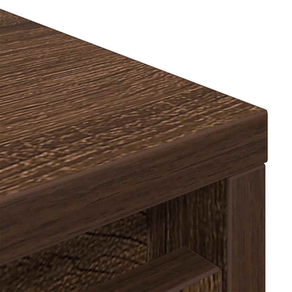 vidaXL Shoe Cabinet Brown Oak 57x34x76 cm Engineered Wood