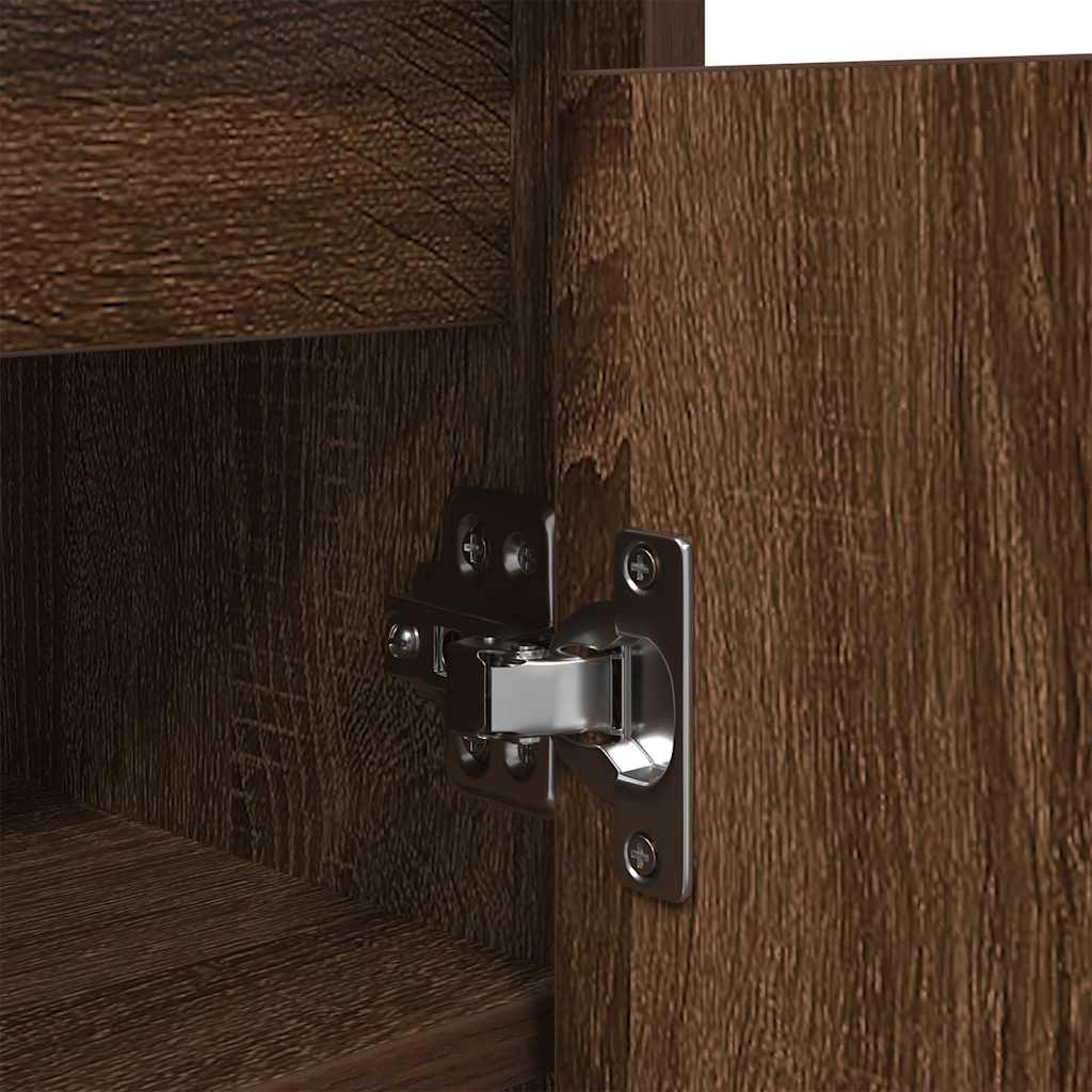 vidaXL Shoe Cabinet Brown Oak 57x34x76 cm Engineered Wood