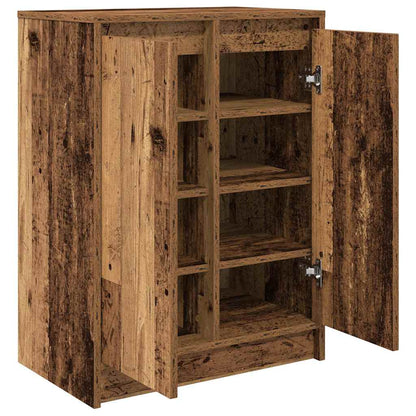 vidaXL Shoe Cabinet Old Wood 57x34x76 cm Engineered Wood