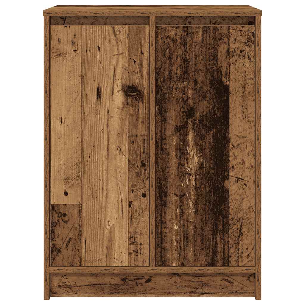 vidaXL Shoe Cabinet Old Wood 57x34x76 cm Engineered Wood