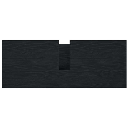 vidaXL Bathroom Basin Cabinet with Drawers Black Oak 90x34.5x60 cm