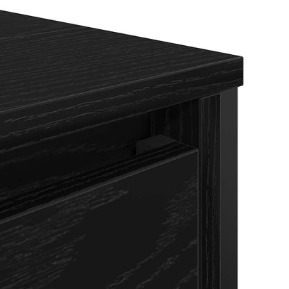 vidaXL Bathroom Basin Cabinet with Drawers Black Oak 90x34.5x60 cm