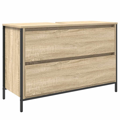 vidaXL Bathroom Basin Cabinet with Drawers Sonoma Oak 90x34.5x60 cm