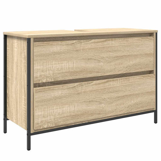 vidaXL Bathroom Basin Cabinet with Drawers Sonoma Oak 90x34.5x60 cm
