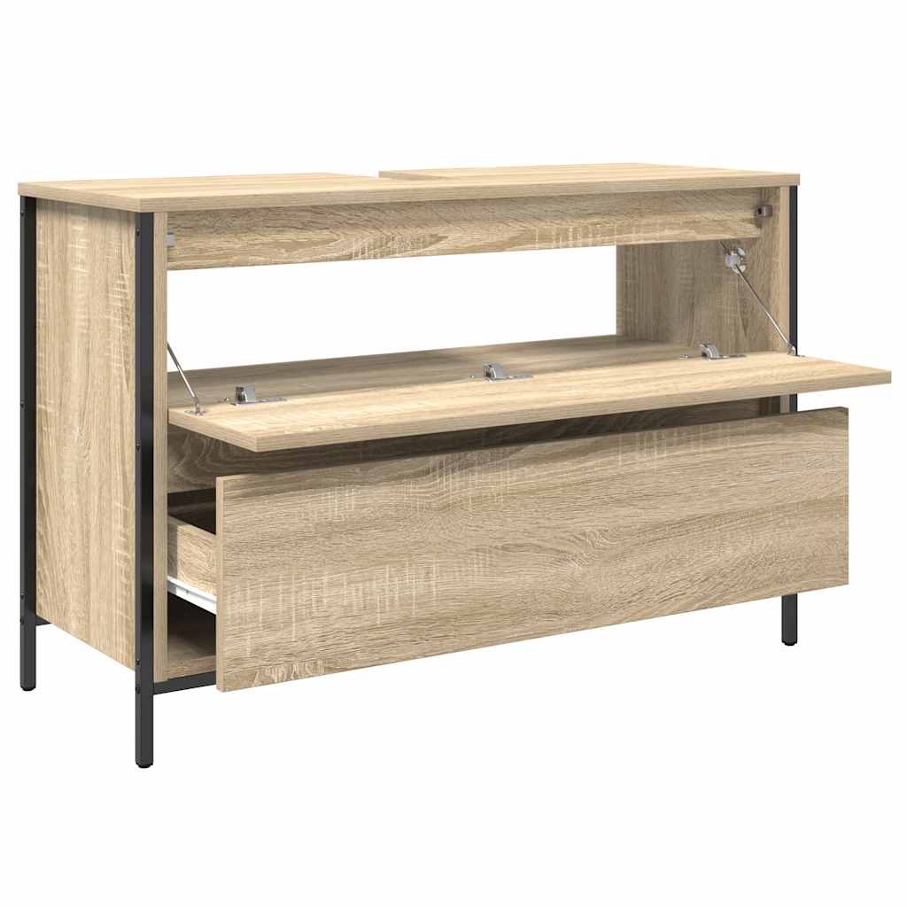 vidaXL Bathroom Basin Cabinet with Drawers Sonoma Oak 90x34.5x60 cm