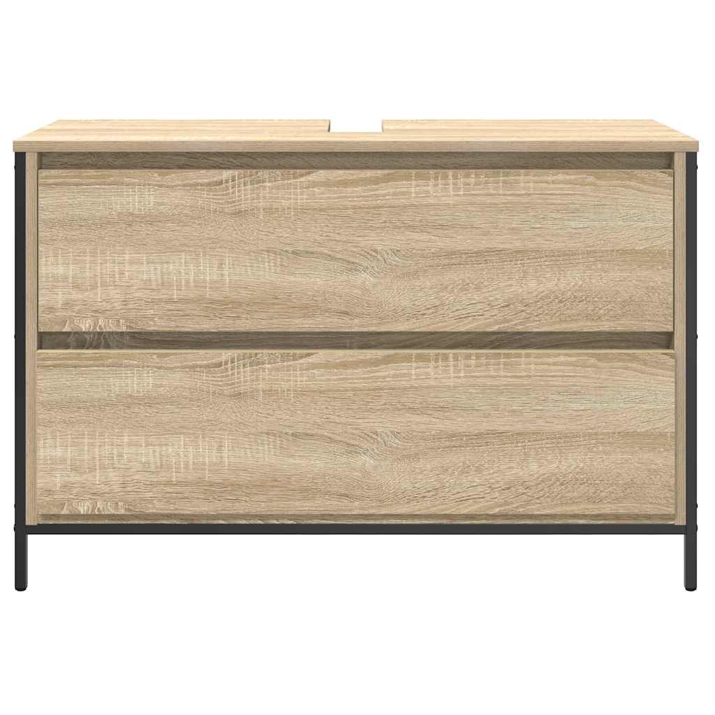 vidaXL Bathroom Basin Cabinet with Drawers Sonoma Oak 90x34.5x60 cm
