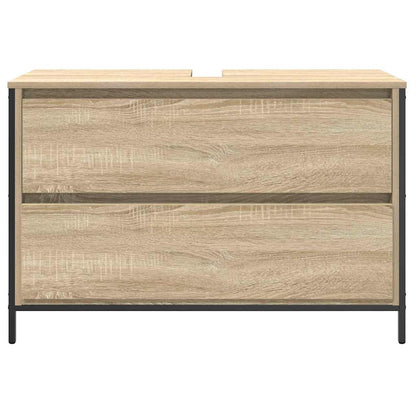 vidaXL Bathroom Basin Cabinet with Drawers Sonoma Oak 90x34.5x60 cm