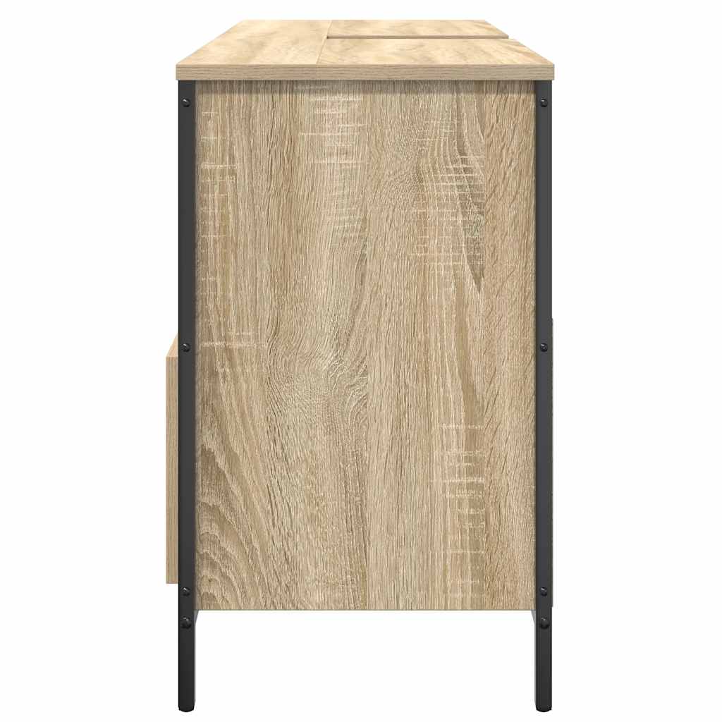 vidaXL Bathroom Basin Cabinet with Drawers Sonoma Oak 90x34.5x60 cm
