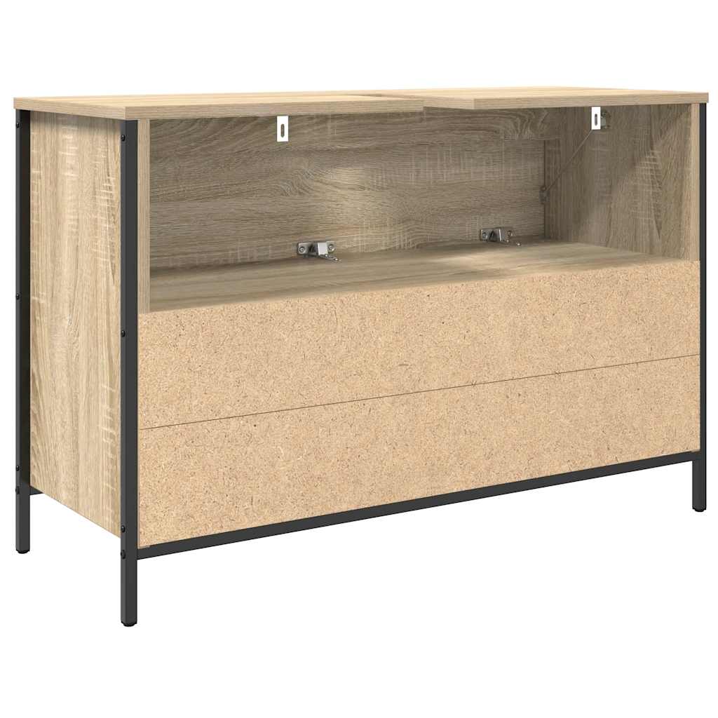 vidaXL Bathroom Basin Cabinet with Drawers Sonoma Oak 90x34.5x60 cm