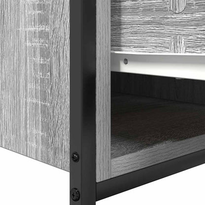 vidaXL Bathroom Basin Cabinet with Drawers Grey Sonoma 90x34,5x60 cm