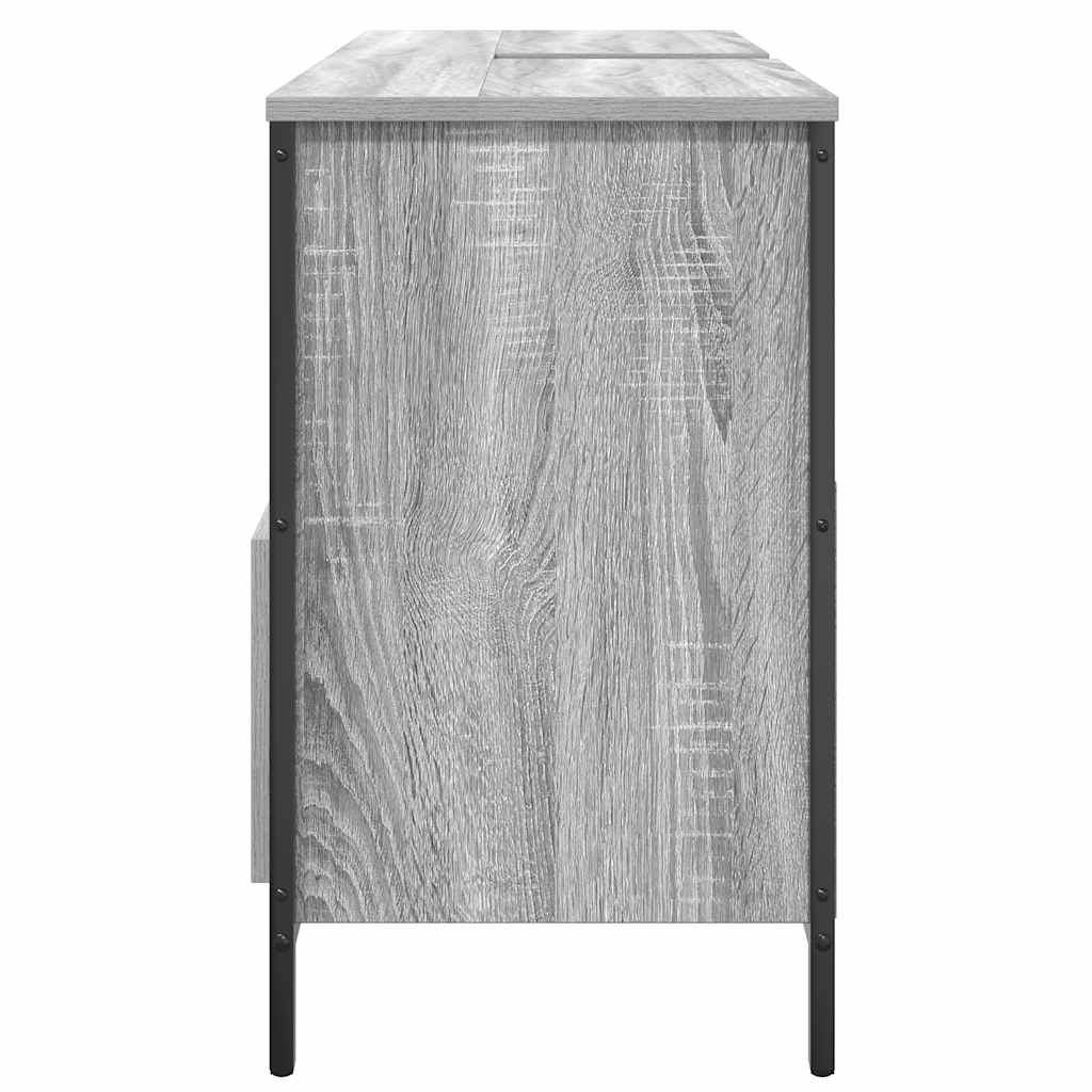 vidaXL Bathroom Basin Cabinet with Drawers Grey Sonoma 90x34.5x60 cm