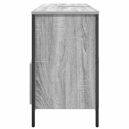 vidaXL Bathroom Basin Cabinet with Drawers Grey Sonoma 90x34.5x60 cm