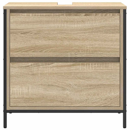 vidaXL Bathroom Basin Cabinet with Drawers Sonoma Oak 60x34.5x60 cm