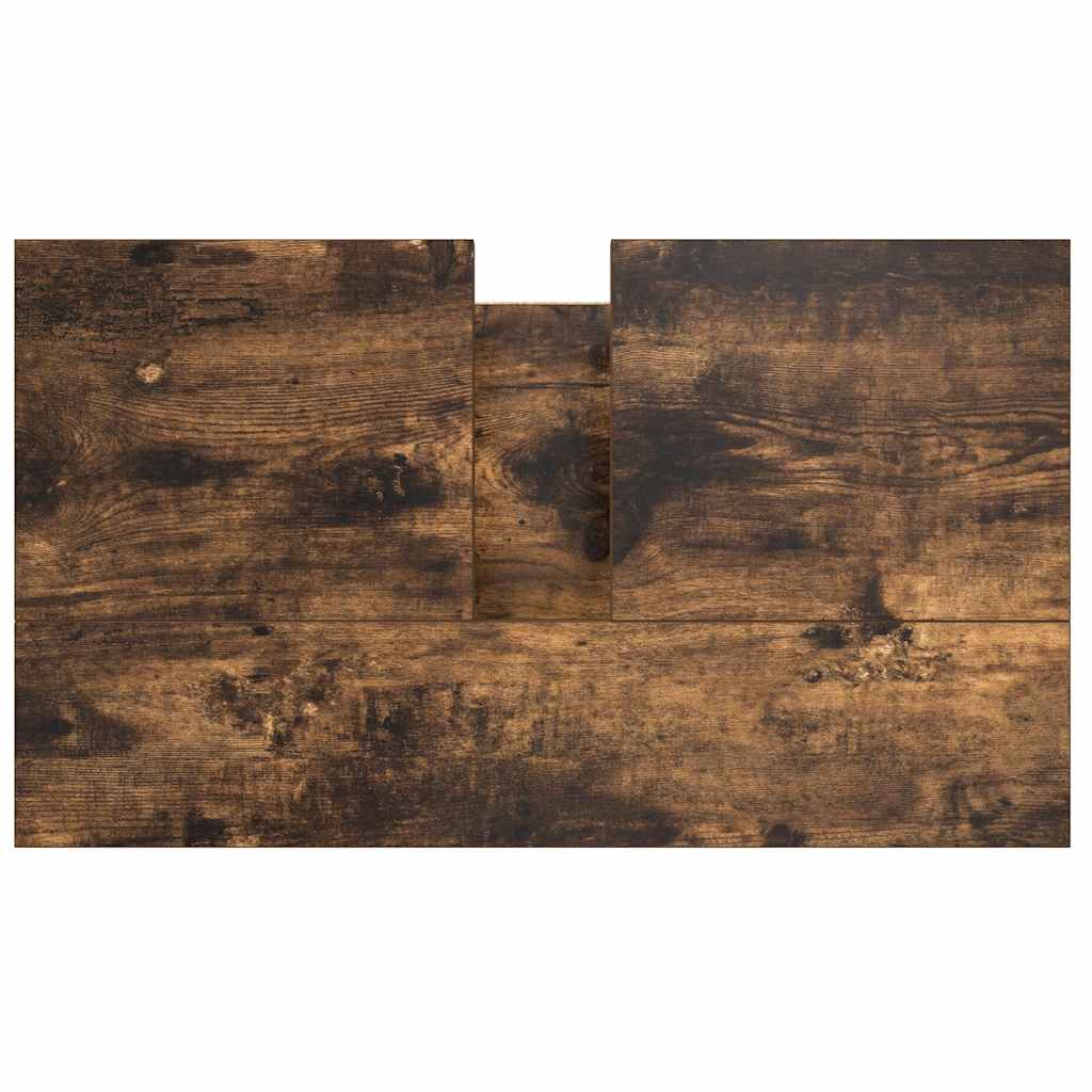 vidaXL Bathroom Basin Cabinet with Drawers Smoked Oak 60x34.5x60 cm