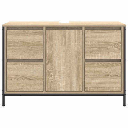 vidaXL Basin Cabinet with Drawers Sonoma Oak 90x34.5x60 cm
