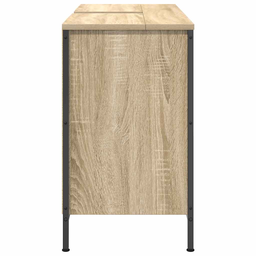 vidaXL Basin Cabinet with Drawers Sonoma Oak 90x34.5x60 cm